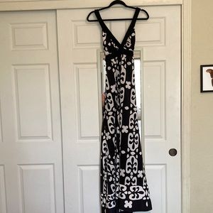 Gorgeous maxi I-N-C International Concepts black and white beaded dress